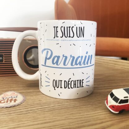 Mug "Je suis un parrain qui déchire" - Cadeau parrain