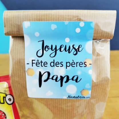 Sachet Bonbon des années 70 - “Joyeuse fêtes des pères Papa”