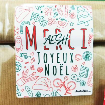 Sachet Bonbon des années 70 - " Merci AESH - Joyeux Noël "