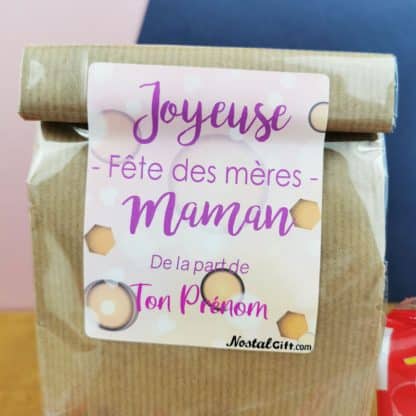 Sachet Bonbon des années 90  personnalisé - "Joyeuse fêtes des mères maman"