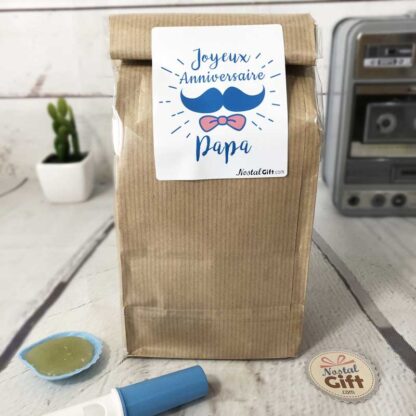 Sachet Bonbon des années 80 - Joyeux anniversaire Papa – Moustache – Image 5