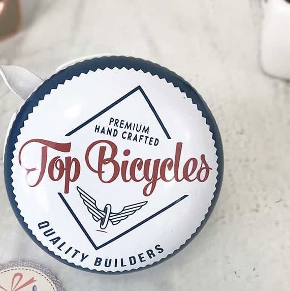 Sonnette pour vélo vintage - Blanc