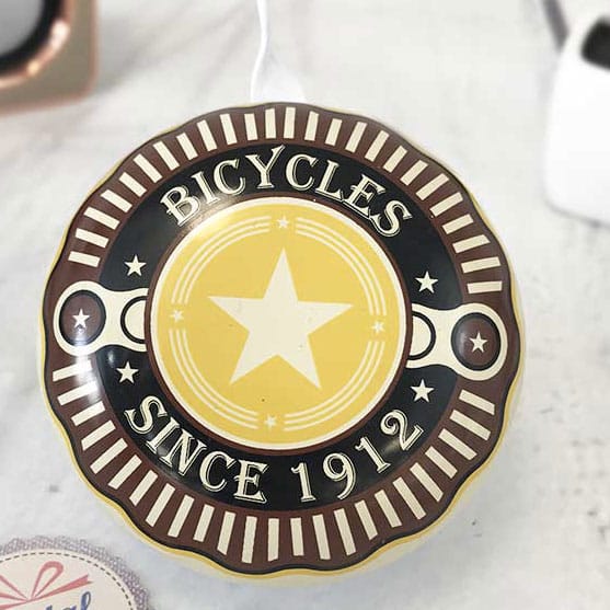 Sonnette pour vélo vintage - Jaune/marron