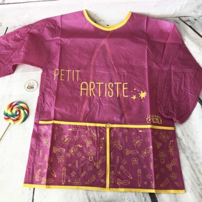 Tablier enfant scratch au dos - Rose