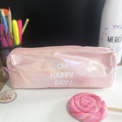 Grande trousse rose holographique  - OH HAPPY DAY!