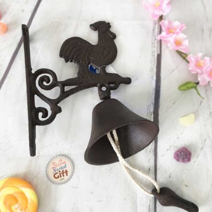 Cloche en fer vintage - coq