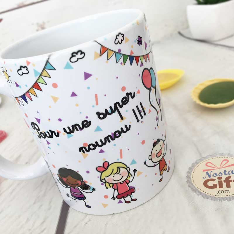 Stylo Cadeau Pour Nounou | Idée De Remerciement Fin De Contrat, Couleur Bleu, écriture Noire