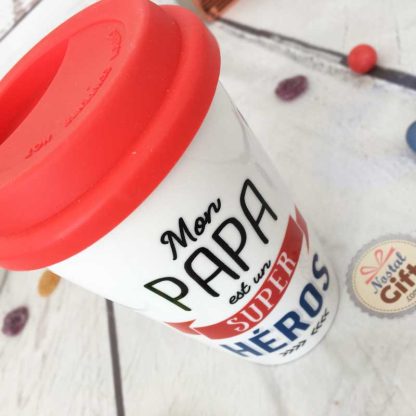 Mug de transport "Papa est un super héros" - Cadeau papa – Image 2