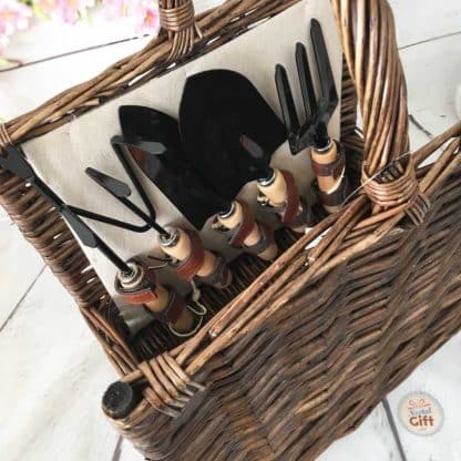 Set de jardinage en osier - marron – Image 2