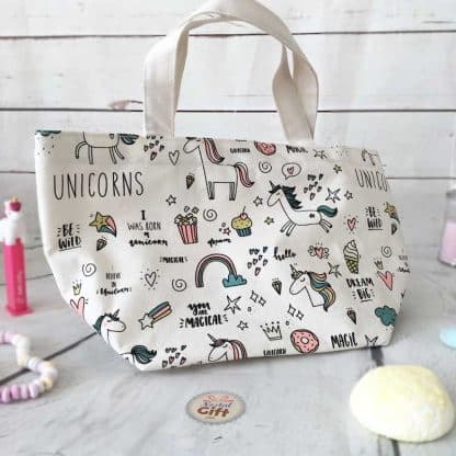 Sac à main en toile licorne