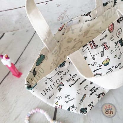 Sac à main en toile licorne – Image 2
