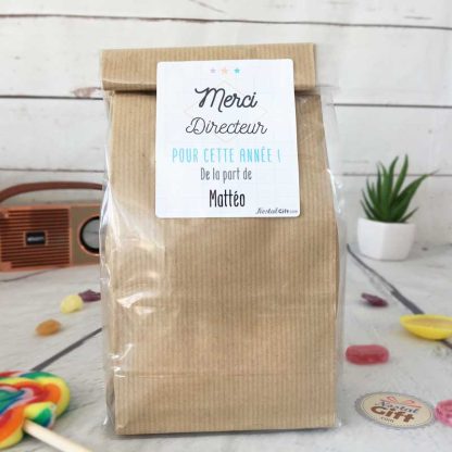 Sachet Bonbon des années 80  personnalisé - Cadeau Directeur primaire (CP, CE1, CE2 , CM1 ou CM2) – Image 4