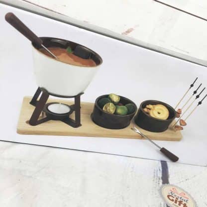 Fondue 2 personnes en porcelaine et bambou – Image 3