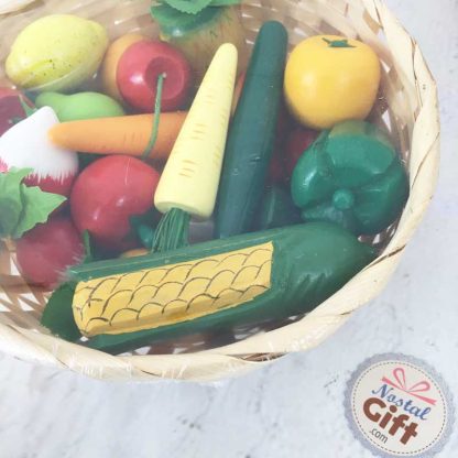 Jeux en bois - Corbeille de fruits et légumes – Image 2