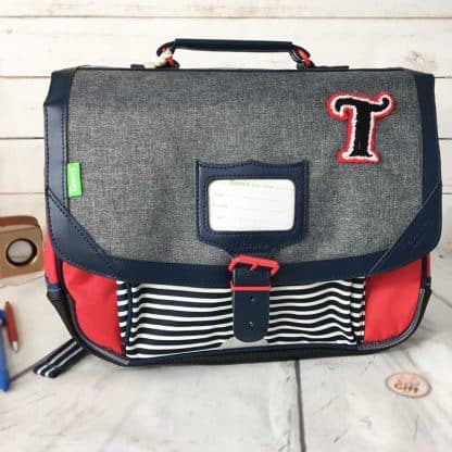 Cartable Teddy gris chiné 35 cm idéal pour les CP - Tann's