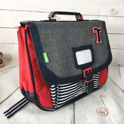Cartable Teddy gris chiné 35 cm idéal pour les CP - Tann's – Image 2