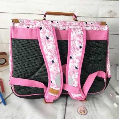 Cartable Fantaisie rose Camélia 38 cm idéal pour les CP/CE1 - Tann's – Image 4