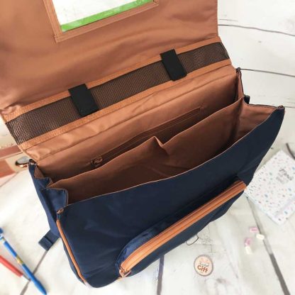 Cartable Bleu marine Camille 38 cm idéal pour les CP/CE1 - Tann's – Image 3