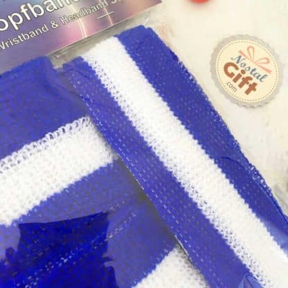 Bandeau tête anti-transpiration - bleu et blanc – Image 2