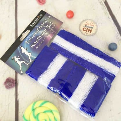 Bandeau tête anti-transpiration - bleu et blanc