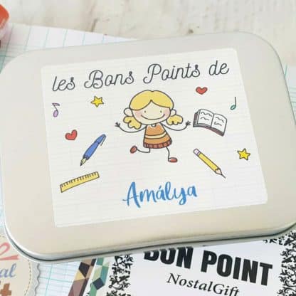 Boîte à bons points personnalisée