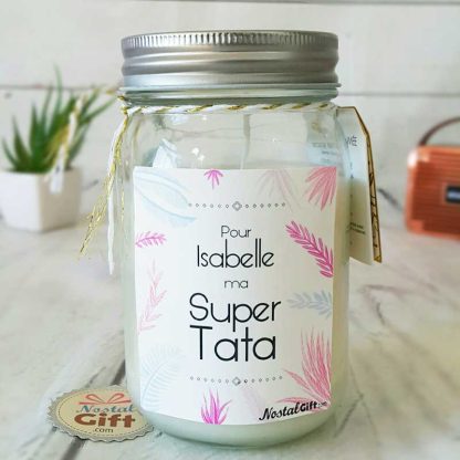 Bougie Jar personnalisée - Super Tata