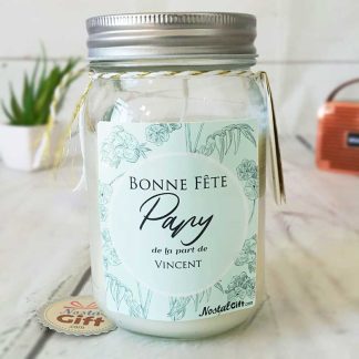 Bougie Jar personnalisée - Bonne fête Papy