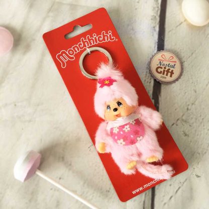 Porte clé Monchhichi Kiki - Rose - 10cm