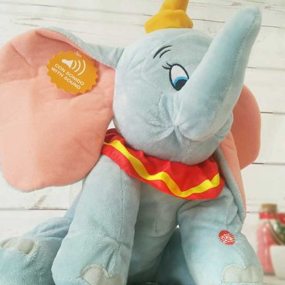 Peluche Dumbo Bleue avec son - 30 cm