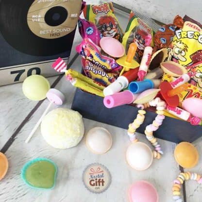 Coffret bonbons des années 70 - Boîte en métal rétro 70