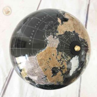 Globe Terrestre Noir et Doré