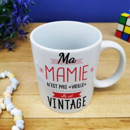 Mug "Ma Mamie n'est pas vieille, elle est Vintage" – Image 4