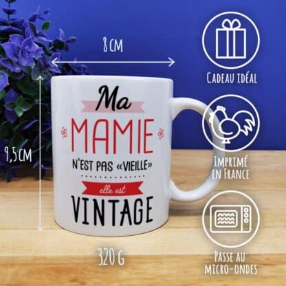 Mug "Ma Mamie n'est pas vieille, elle est Vintage"