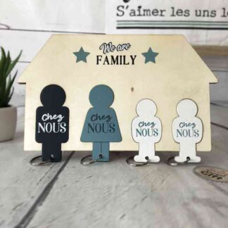 Porte-clés mural  x 4- We are Family