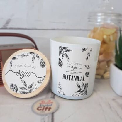 Bougie à la cire végétale 100% soja - Couvercle en bois