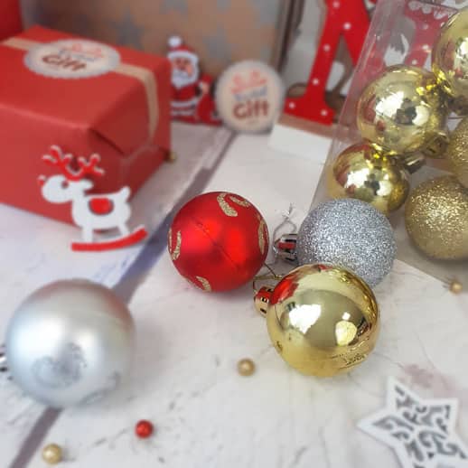 130 DKB boules de Noël Boules de Noël Décorations De Noël Pointe Rouge