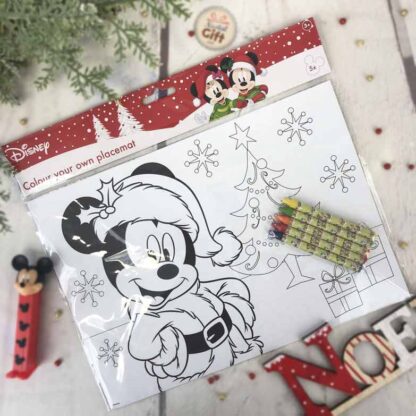 Sets de table de Noël Mickey à colorier