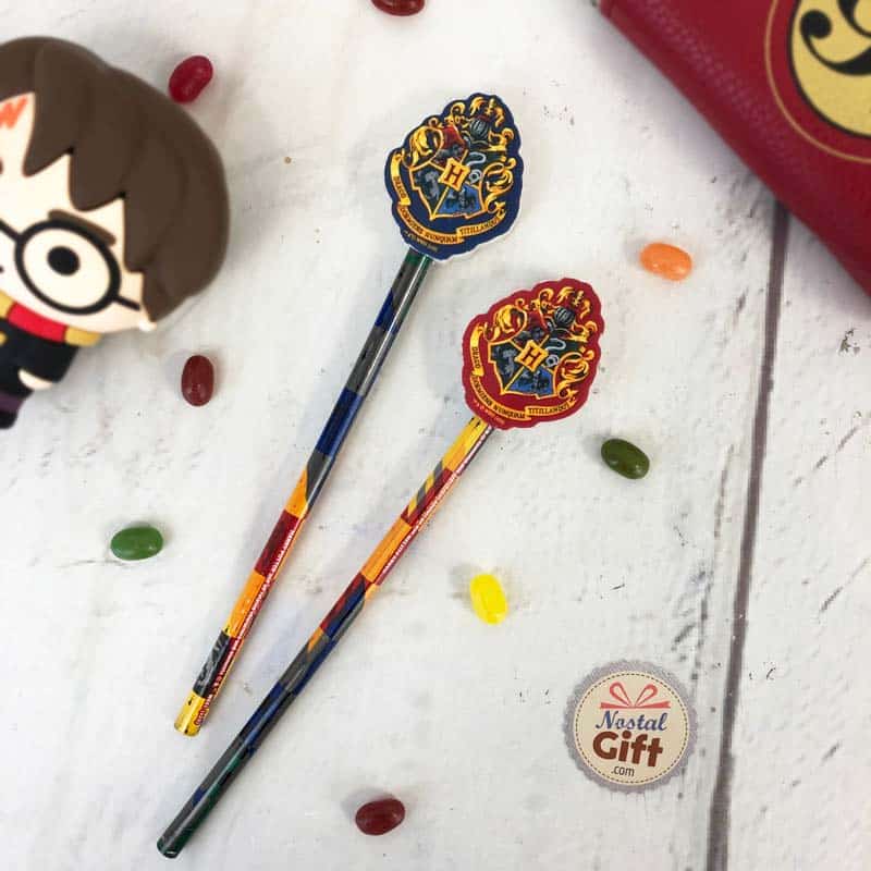 Harry Potter - Lot de 2 crayons à papier avec gomme emblème