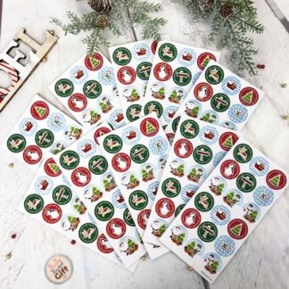 Autocollants stickers de Noël x 10
