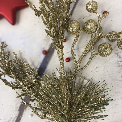 Bombe de paillettes dorées 300 ml - décoration de Noël