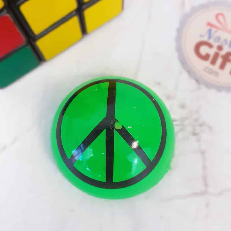 Puce sauteuse à motifs - Vert, peace and love