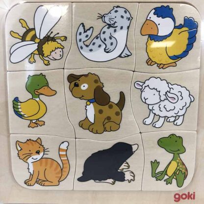 Jeux en bois animaux - Qui vit ou ? (9 pièces) – Image 2