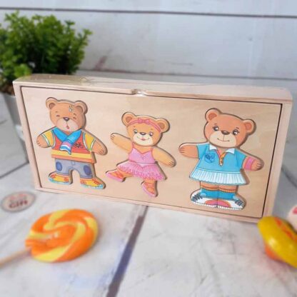 Boîte Puzzle en Bois - Les animaux à habiller (36 pièces)