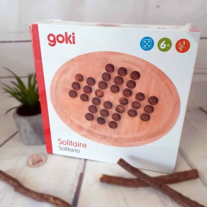 Jeu du solitaire en bois - jeu de société (Goki) - ∅ 22 cm