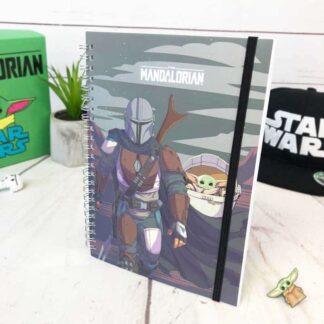 Star Wars cahier A5 The Mandalorian - Le Mandalorien et bébé Yoda