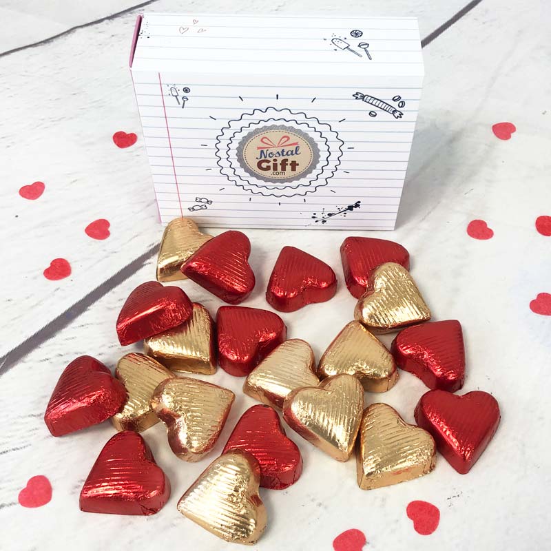 Coffret Cadeau St Valentin : Boîte en coeur Always in my heart  remplie  de bonbons - Blanche