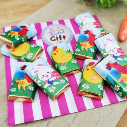 Chocolat de Pâques - Napolitain / mini tablettes en chocolat au lait x 10 – Image 2