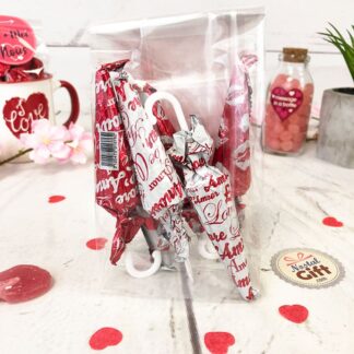 Sachet Saint Valentin - Pour son amoureux - Parapluie au chocolat x6
