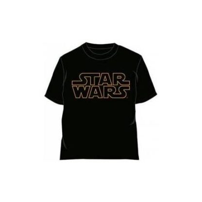 Star Wars - T-shirt pour adulte noir et jaune avec logo