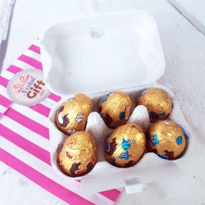 Boîte à oeufs Chocolat Praliné "un merci tout en chocolat" – Image 2